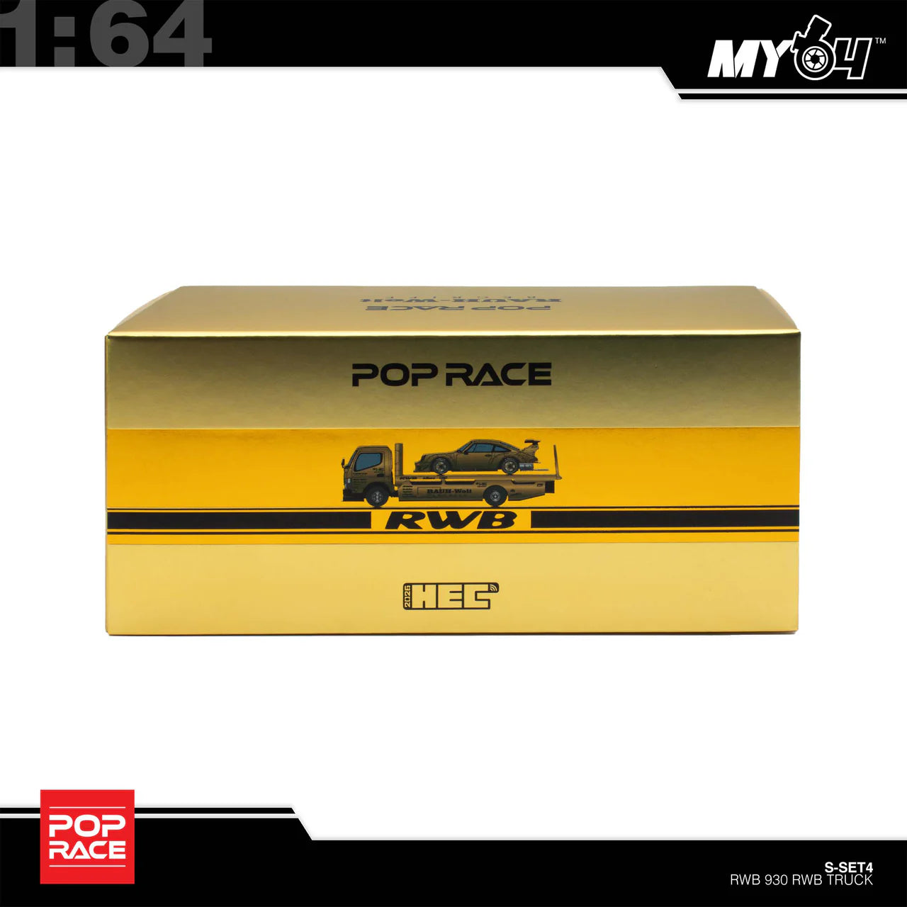 (In-Stock) RWB 930 GOLD CHROME TRUCK SET HEC 2026 Exclusive - Pop Race 1:64