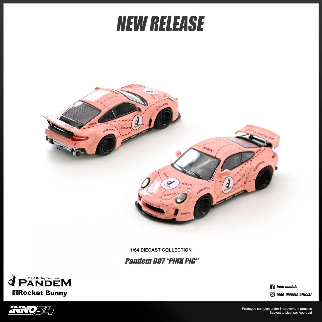 Rocket Bunny Pandem Porsche 911 (997) “PINK PIG” – IN64-997P-PPIG