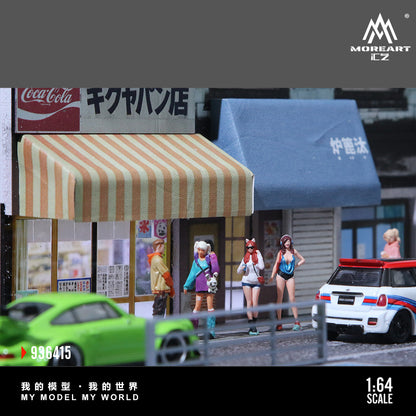 Street Bakery Scene Diorama w/LED lights Morearts 1:64