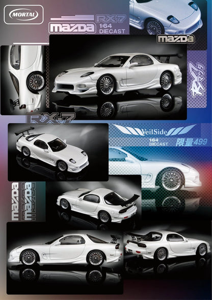 Mazda RX7 Veilside GT WING White *Limited to 299pcs - Mortal 1:64