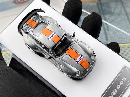 Porsche RWB 993 GT Silver Gulf - LIMITED TO 999pcs FS 1:64