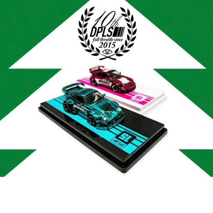 Porsche RWB 993 & Porsche RWB 964 Blue & Pink Set of 2 | Chance of Chase | 2026 Tokyo Autosalon Japan - INNO64 x DPLS x UNDEFEATED