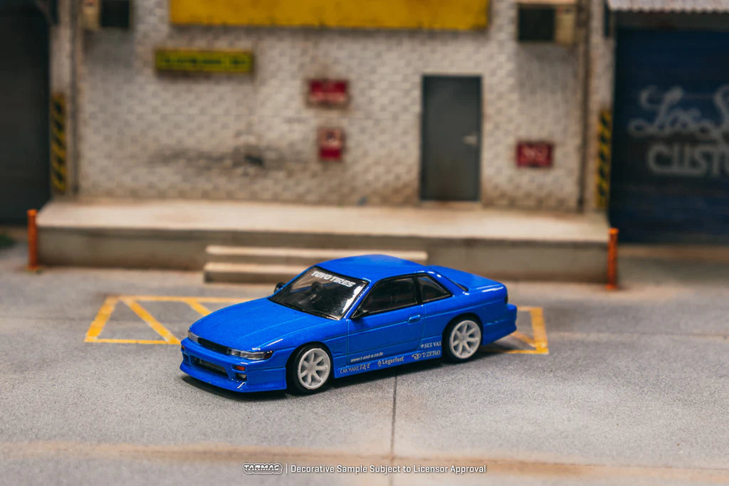 VERTEX Nissan Silvia S13 Blue Metallic TOYO TIRES - GLOBAL64 Tarmac Works 1/64