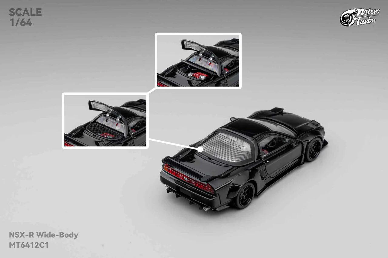 Micro Turbo 1:64 Custom NSX Wide Body - Gloss Black