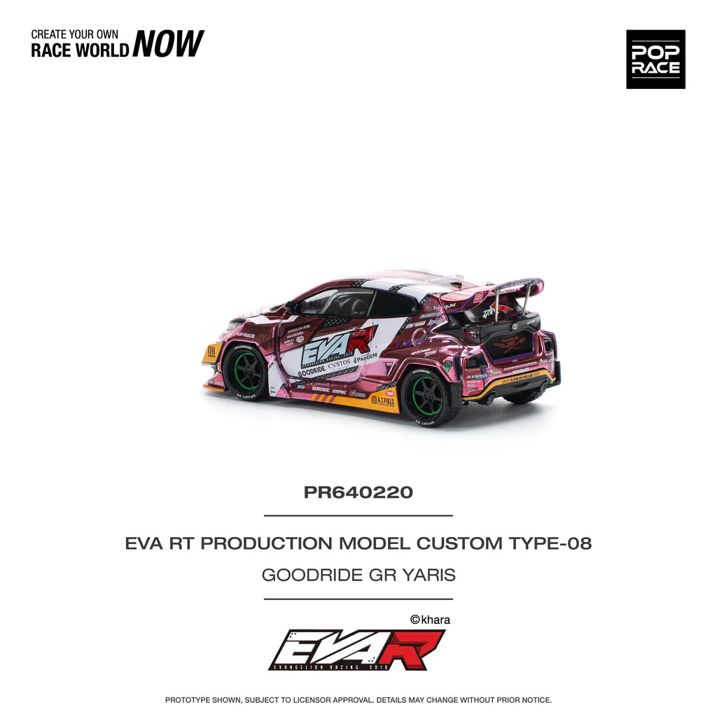 TOYOTA GR YARIS PANDEM ROCKET BUNNY - PINK EVA RT TYPE-08 POP RACE 1:64