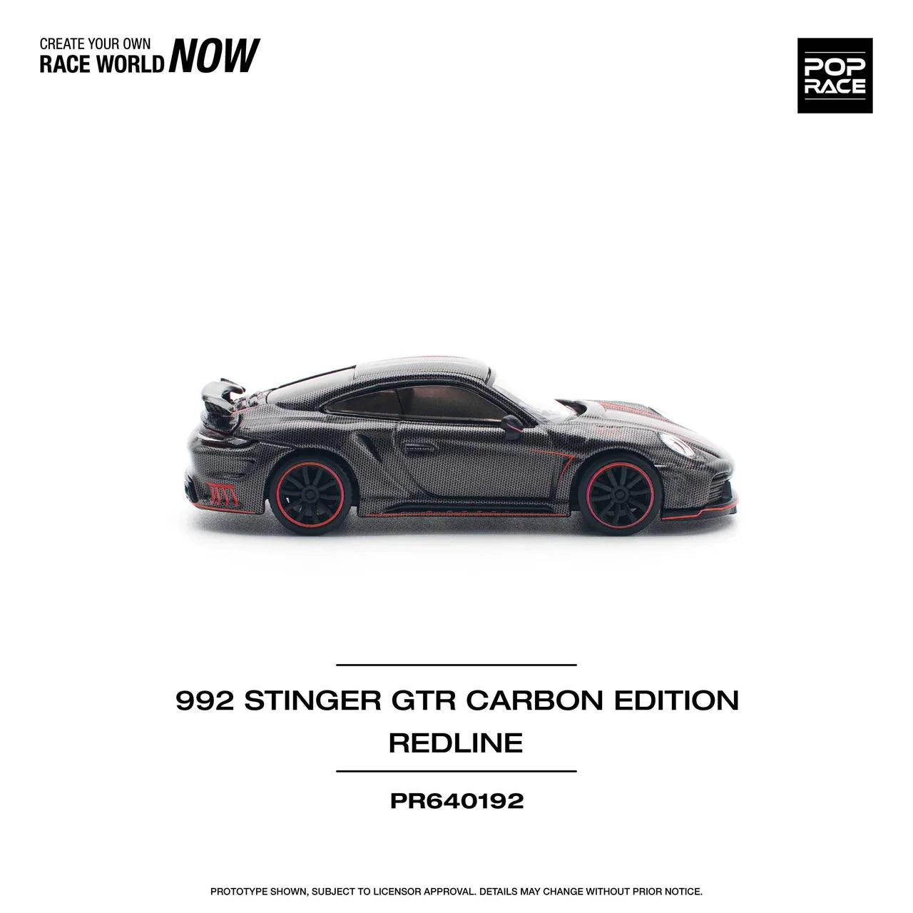 Porsche 992 Stinger GTR Carbon Edition Redline - Pop Race 1:64