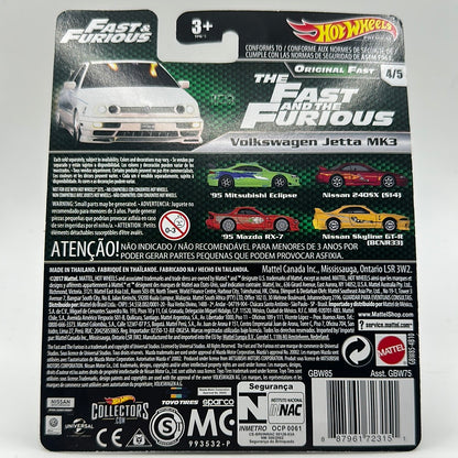 Volkswagen Jetta MK3 - Fast & Furious ORIGINAL FAST 4/5 Hotwheels Premium