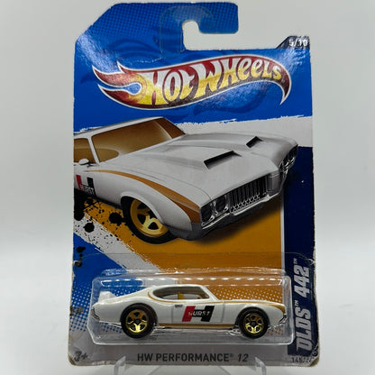 OLDs 442 Hurst - HW Performance 12 5/10 Hotwheels Mainline 145/247 * Bad Condition Card*