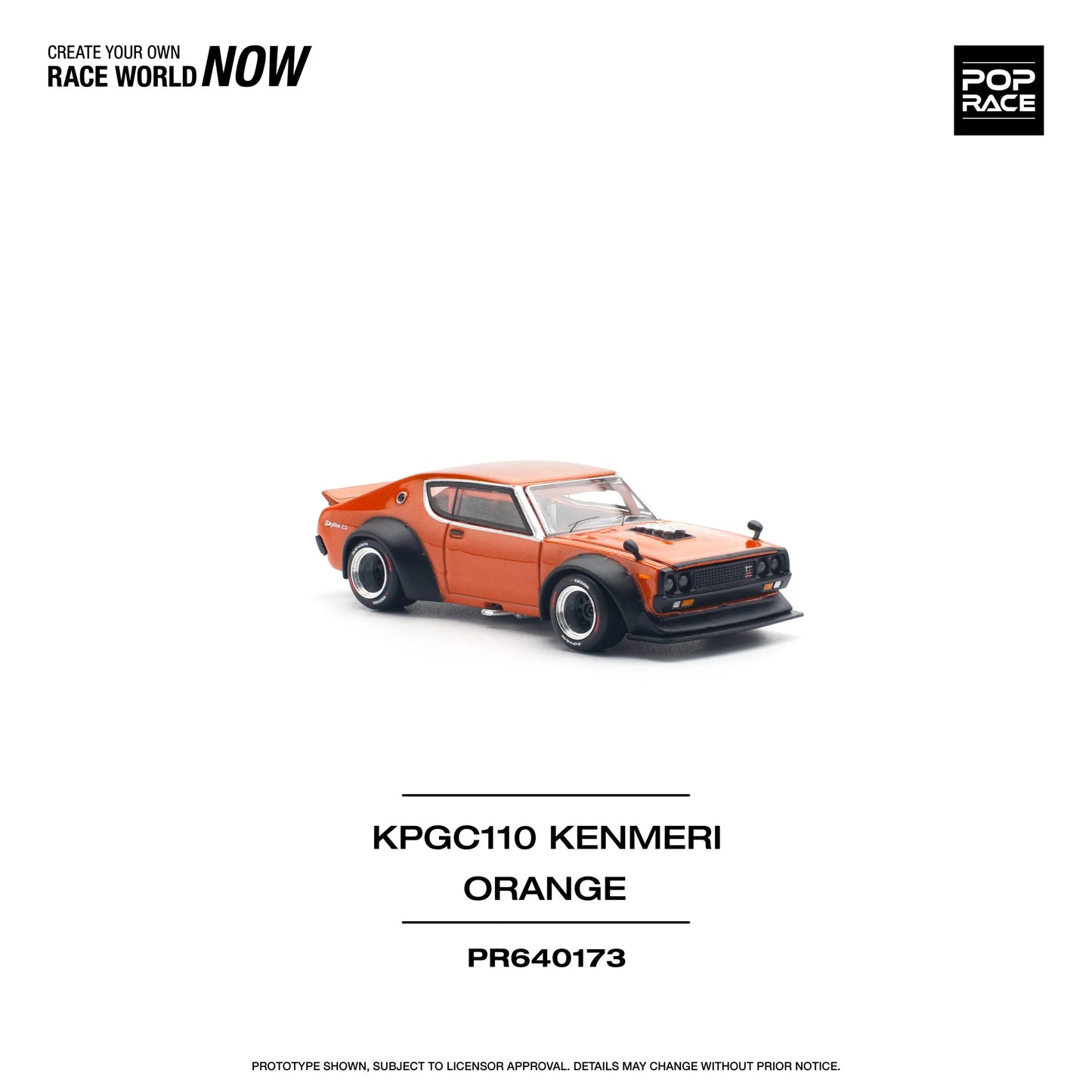 Nissan Skyline GT-R V8 Drift (Kenmeri) Orange - POP RACE