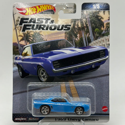 1969 Chevy Camaro Fast & Furious 1/5 Hotwheels Premium 1:64