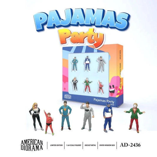 Pajamas Party (Include 6 figures) - American Diorama 1:64 Figure Set