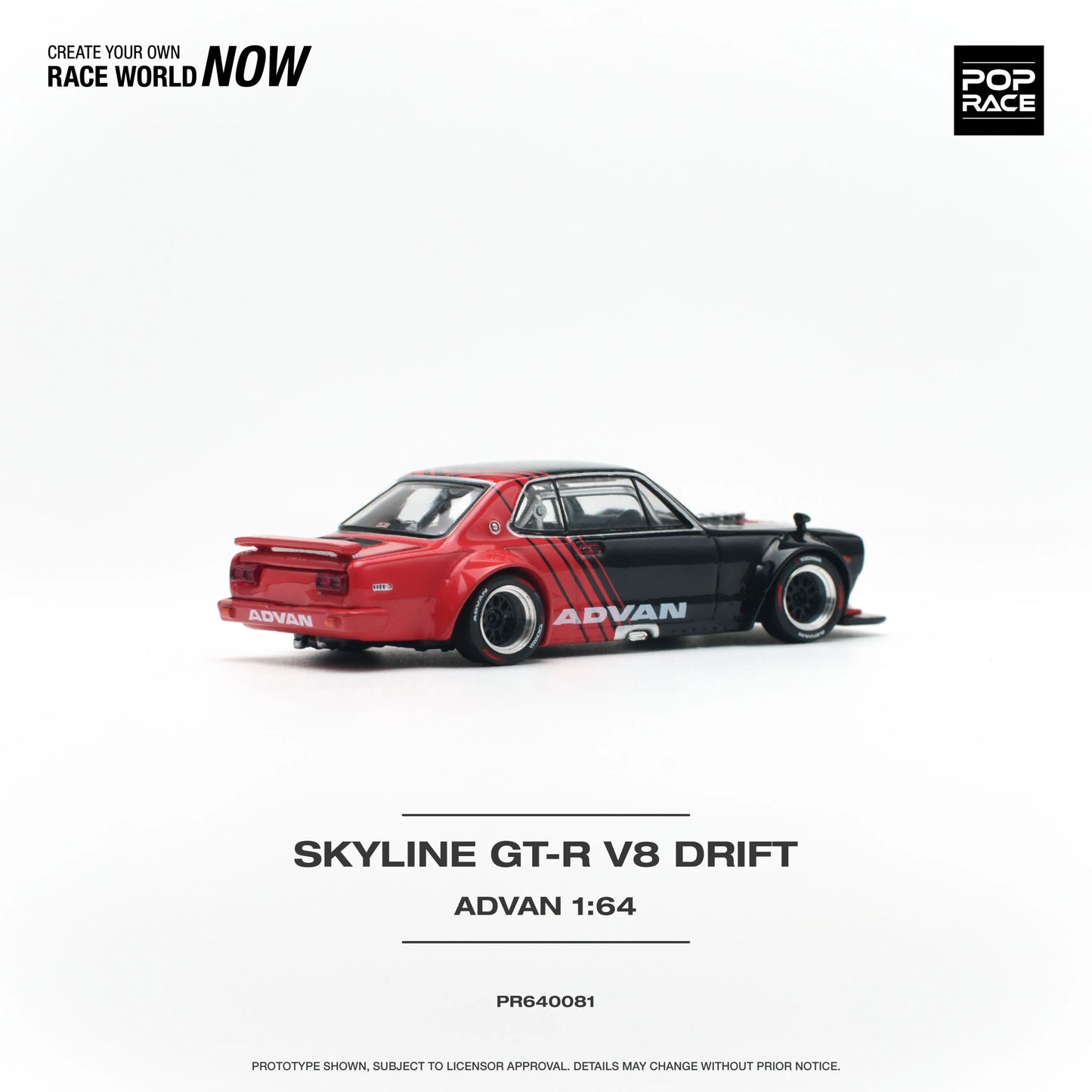 Nissan Skyline GT-R V8 Drift (Hakosuka) ADVAN – PR64-0081 POP RACE