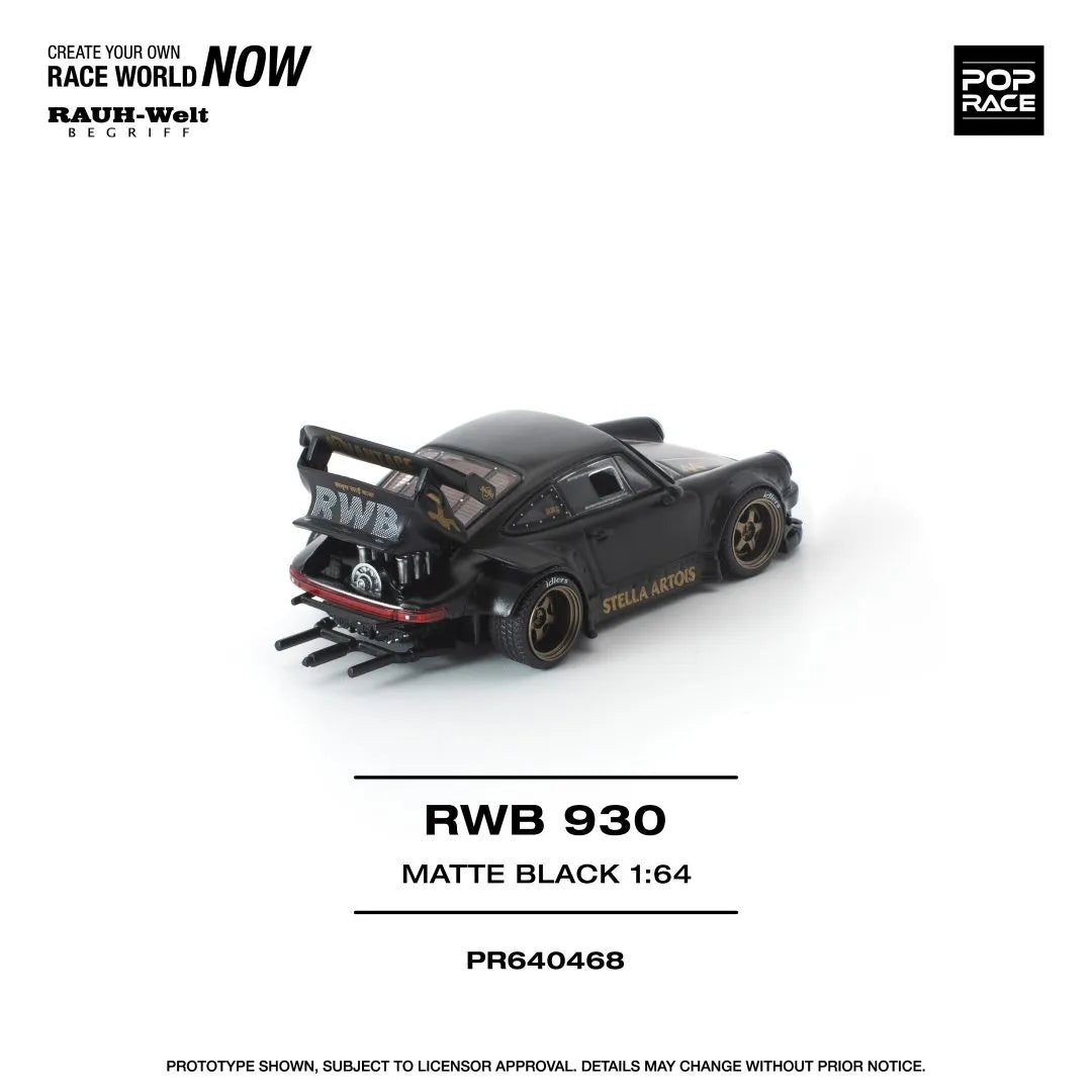 (Pre-Order) RWB Porsche 930 Matte Black “Stella Artois”