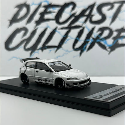 HONDA EG6 ROCKET BUNNY PANDEM WHITE 1:64 Scale