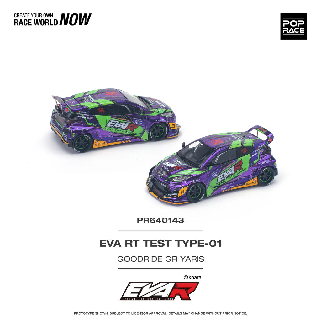 TOYOTA GR YARIS PANDEM ROCKET BUNNY - PURPLE EVA RT TYPE-08 POP RACE 1:64