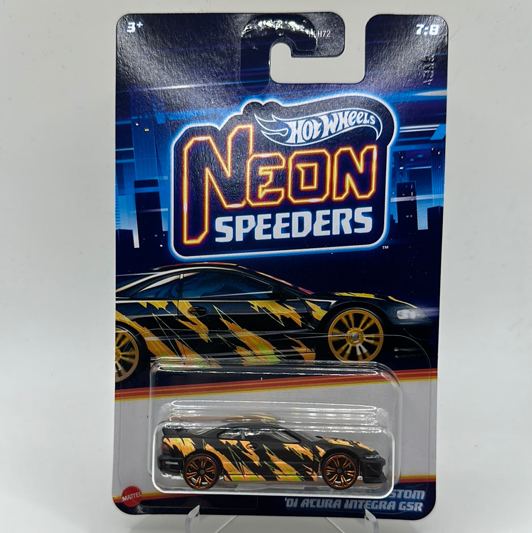 Custom ‘01 Acura Integra GSR Neon Speeders 7/8 Hotwheels Mainline 1:64