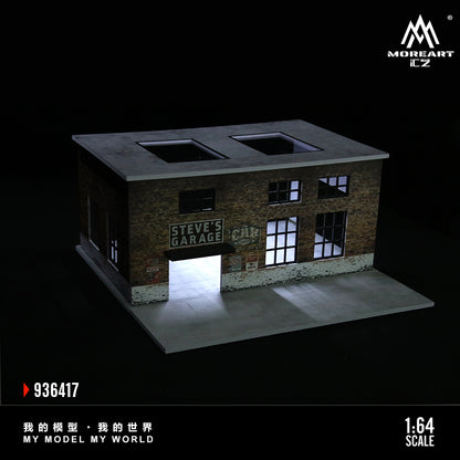 Factory Building B w/LED lights Morearts 1:64