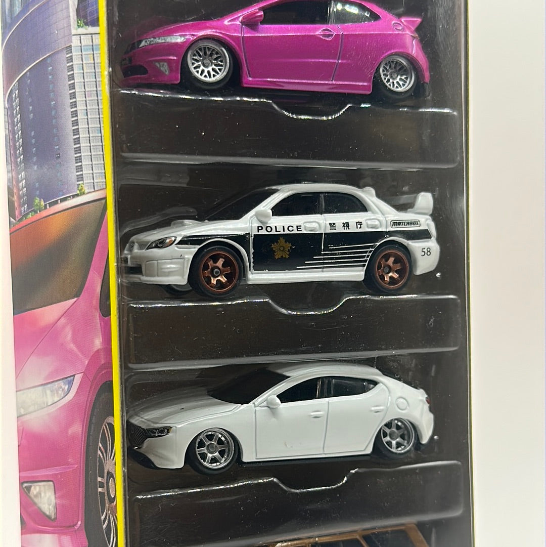 HVM CUSTOM - MBX JAPAN CRUISERS 5pk (Wheel Swapped) Matchbox