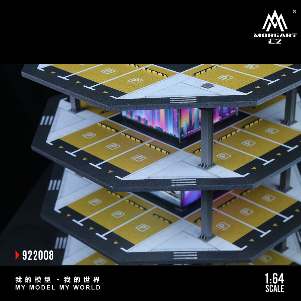 Octagonal Building Parking Lot 02 Simulation Model - Morearts 1:64