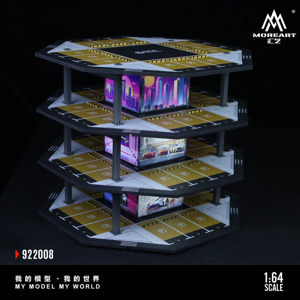 Octagonal Building Parking Lot 02 Simulation Model - Morearts 1:64