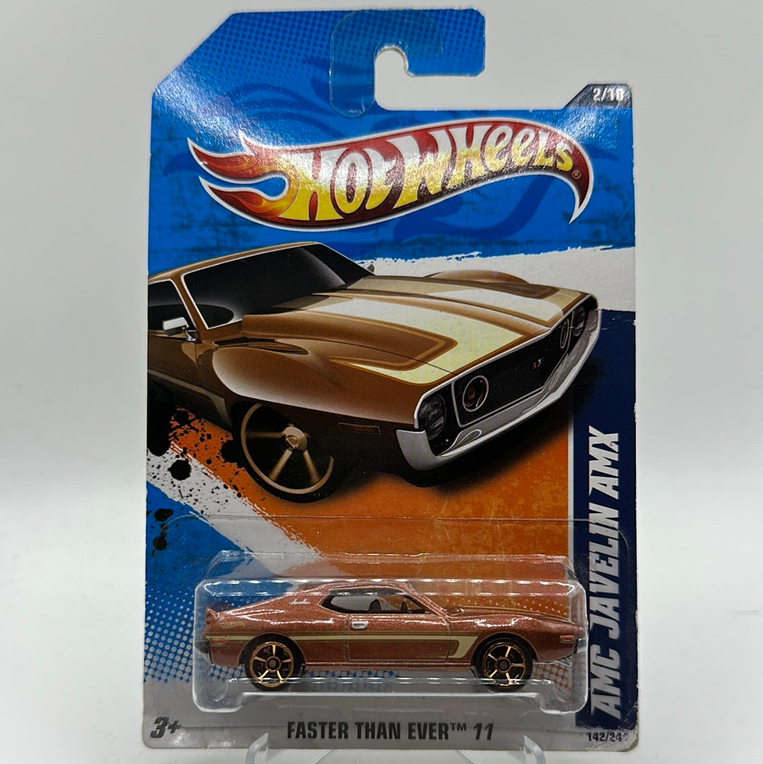 AMC Javelin AMX - Faster Than Ever 11 2/10 Hotwheels Mainline 142/244 *SOFT CORNERS*