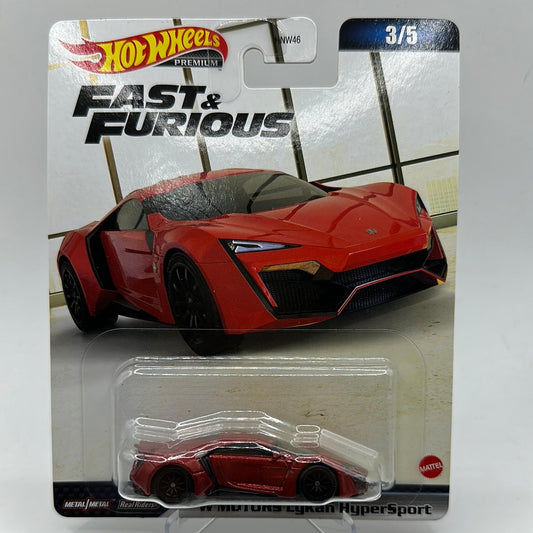 W Motors Lykan Hypersport Fast & Furious 3/5 Hotwheels Premium 1:64