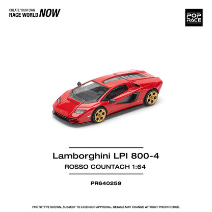 LAMBORGHINI COUNTACH LPI-800 ROSSO RED POP RACE