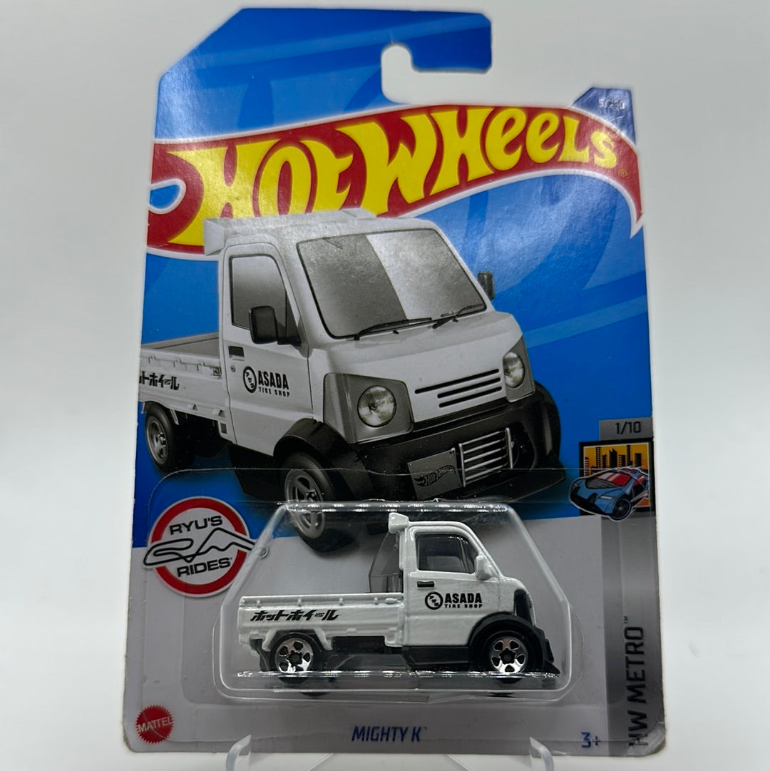 Mighty K White - HW Metro 1/10 Hotwheels Mainline 5/250 *Soft Corners*