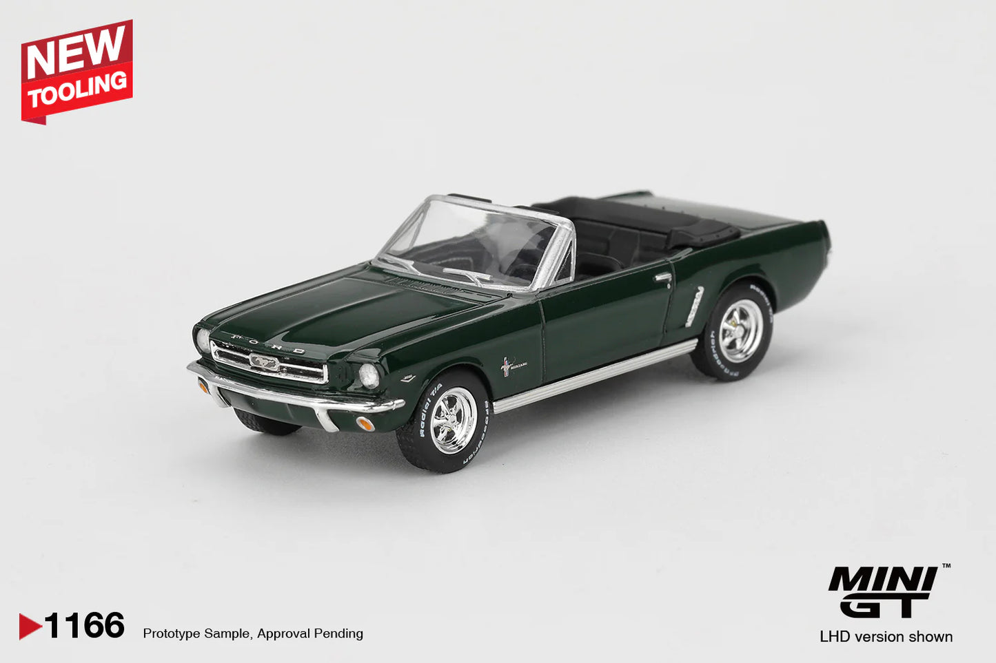 FORD MUSTANG CONVERTIBLE 1964 (HIGHLAND GREEN) MINI GT 1:64