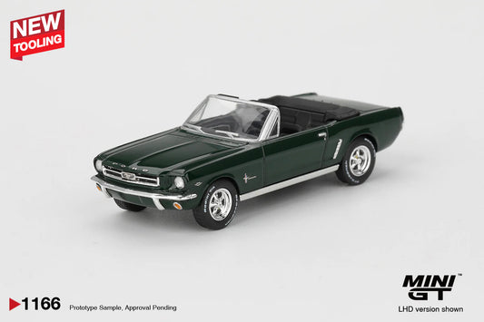 FORD MUSTANG CONVERTIBLE 1964 (HIGHLAND GREEN) MINI GT 1:64