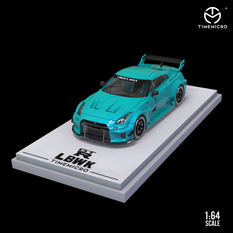 Nissan R35 LBWK Liberty walk GTR3.0 (Tiffany Blue) - LIMITED TO 999pcs TimeMicro 1:64