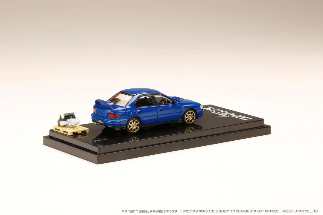 SUBARU IMPREZA WRX (GC8) 1992 w/Engine Display (Sport Blue) - Hobby Japan