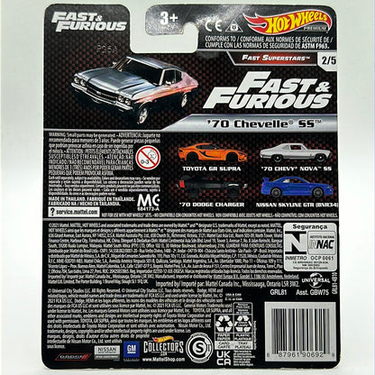 ‘70 Chevelle SS - FAST & FURIOUS (Fast Superstars) 2/5 Hotwheels Premium *Cracked Blister*