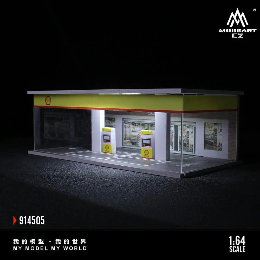 SHELL GAS STATION ASSEMBLY EXHIBITION HALL - MOREART 1:64