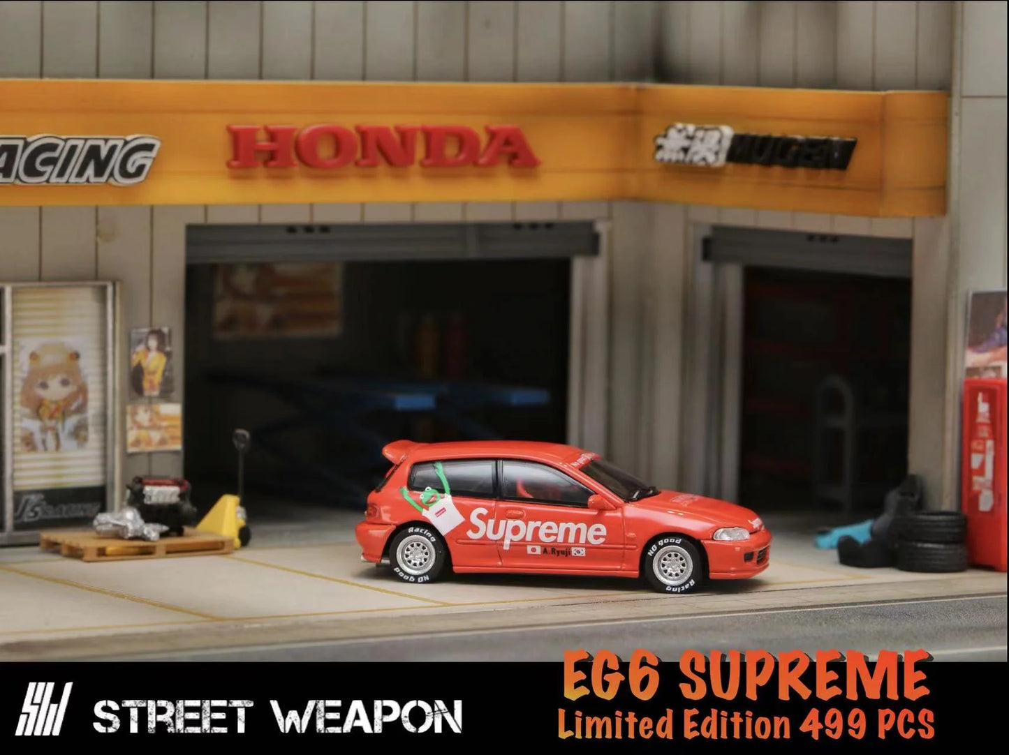 Honda Civic EG6 No Good Racing SUPREME Red LIMITED TO 499pcs