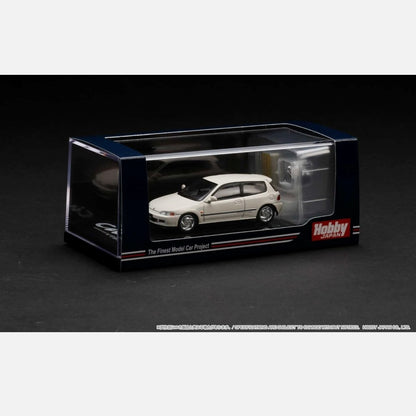 Honda Civic (EG6) SiR II with Engine Frost White HOBBY JAPAN 1:64