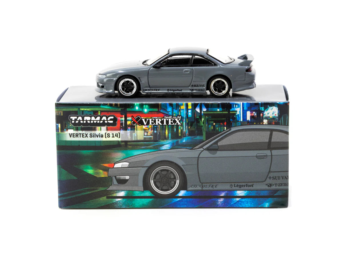 VERTEX Silvia (S 14) Grey - Tarmac Works GLOBAL64 1/64