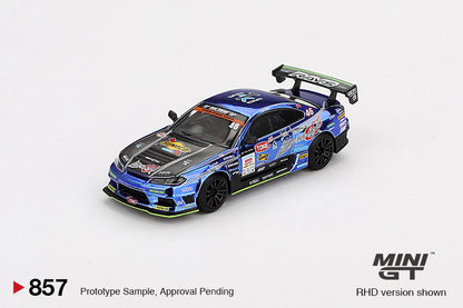 Nissan Silvia (S15) D-MAX #46 D-MAX Racing 2023 D1 Grand Prix / D1 Blister Packaging - Mini GT 1:64