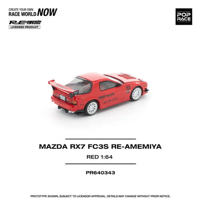 Mazda RX-7 FC3S RE-AMEMIYA Red – POP RACE PR64-0343