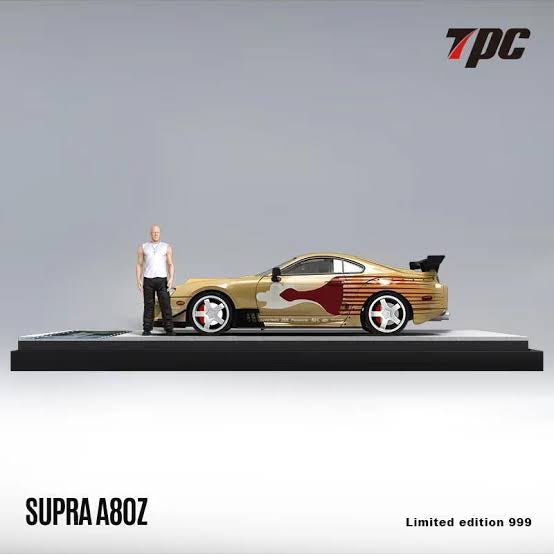 TOYOTA SUPRA A80Z Fast and Furious w/ Vin Diesel Figurine (Limited 999）