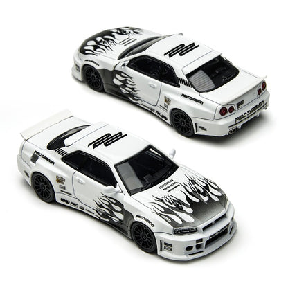 Nissan GTR R34 "Smilodon" Black & White - TimeMicro × PSC DESIGN