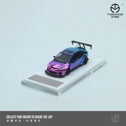 Honda Civic Tuned (Electroplated Purple-Blue) *LIMITED TO 999pcs* TimeMicro 1:64
