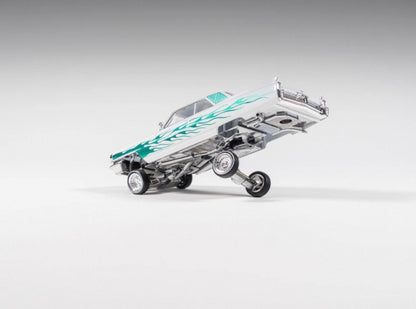 1964 Cadillac Coupe Deville White - LOWRIDER (Posable) 97m 1:64