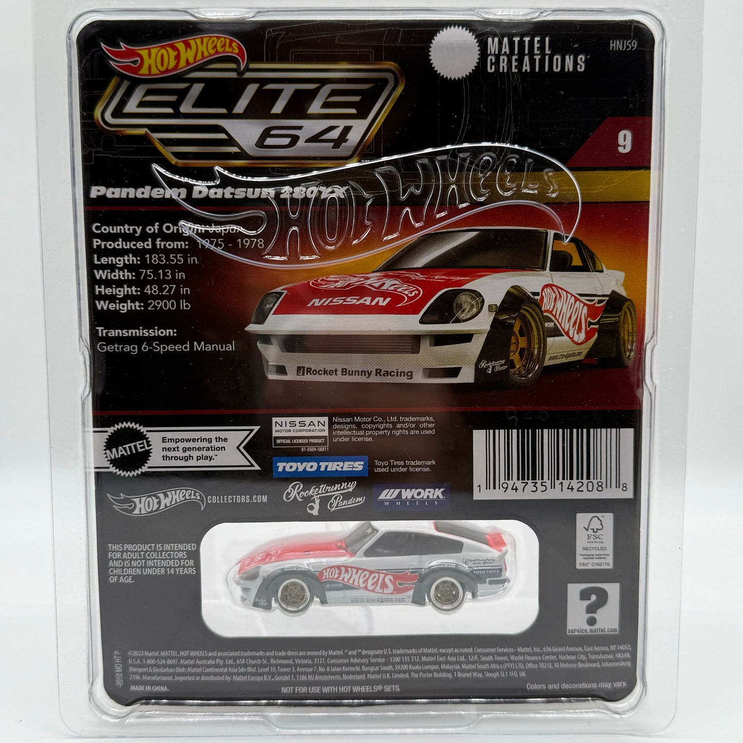 Pandem Datsun 280ZX - ELITE64 Hotwheels 1:64 Scale