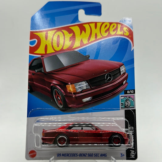 ‘89 Mercedes-Benz 560 SEC AMG *STH* Super Treasure Hunt - HW Modified 8/10 Hotwheels Mainline