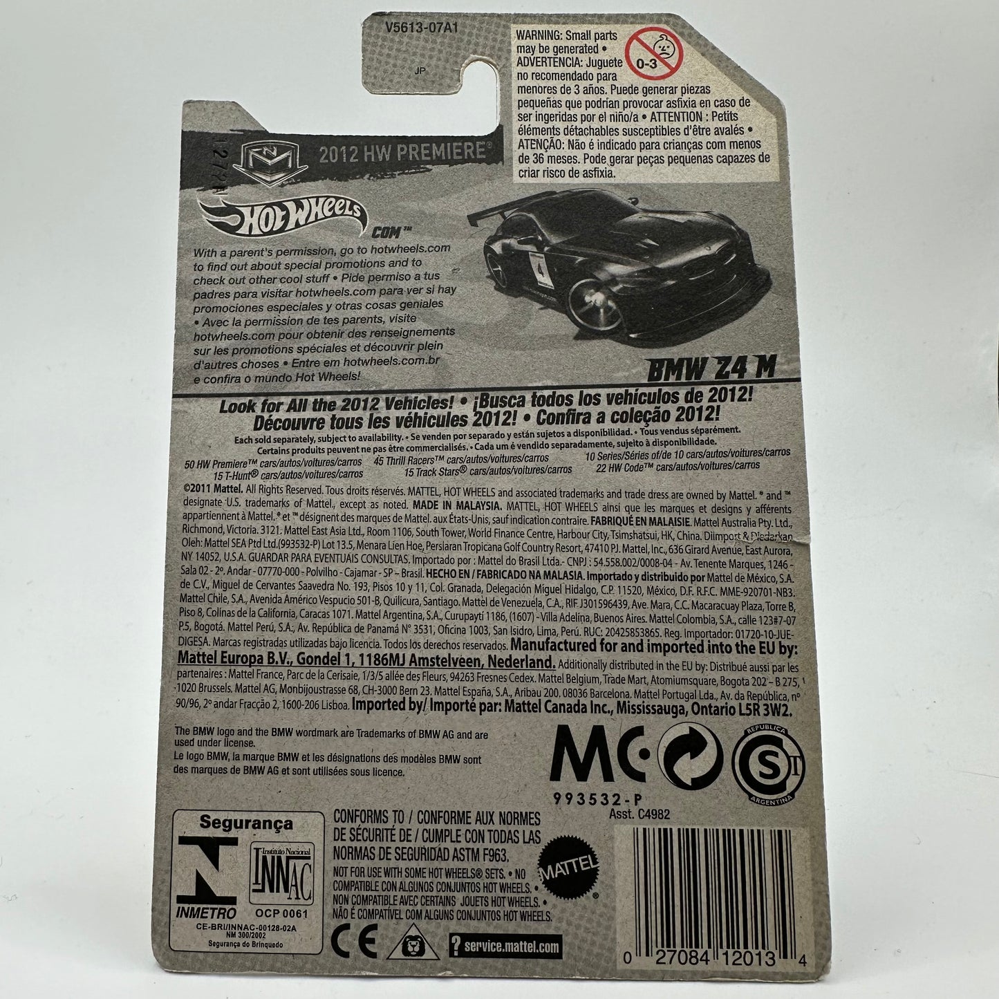 2012 HW Premiere BMW 24M Hotwheels Mainline 18/50