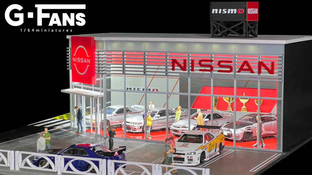 NISSAN DEALERSHIP DIORAMA G-FANS 1:64