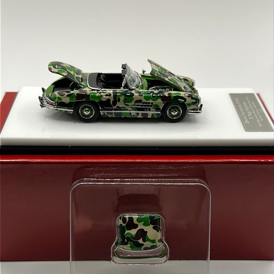 BAPE Green 1957 Mercedes-Benz 300SL Roadster Limited Edition 300pcs Made 1:64 Scale