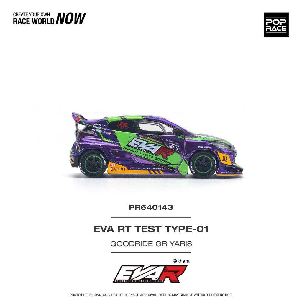 TOYOTA GR YARIS PANDEM ROCKET BUNNY - PURPLE EVA RT TYPE-08 POP RACE 1:64