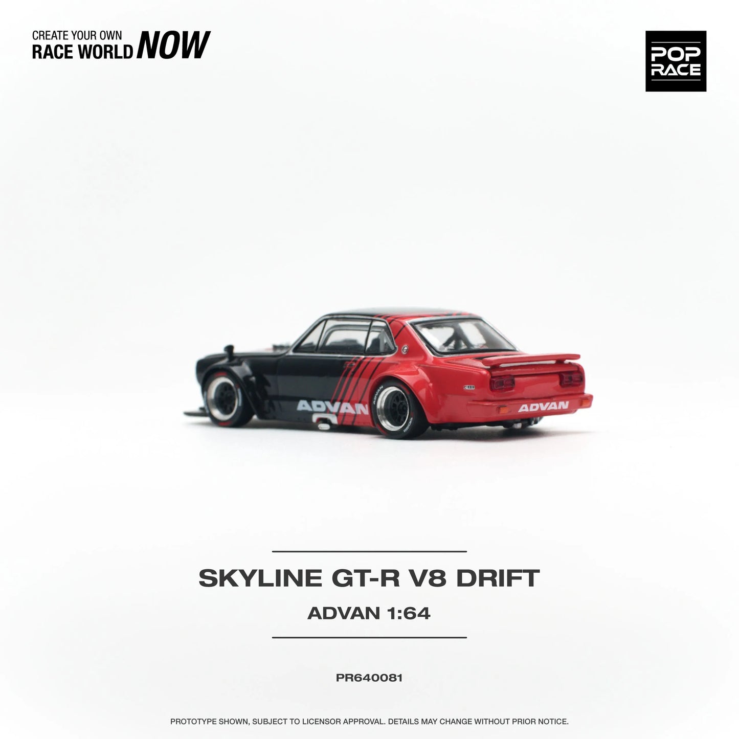 Nissan Skyline GT-R V8 Drift (Hakosuka) ADVAN – PR64-0081 POP RACE